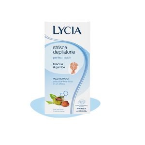 Lycia strisce depilatorie braccia gambe perfect touch con cera d'api e olio di jojoba 20 strisce