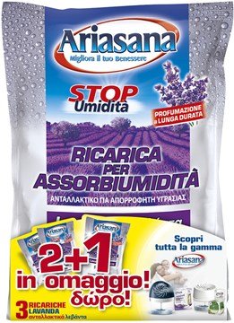 Ariasana Ricarica Per Assorbiumidità Lavanda 2+1 (3 buste x 450g)