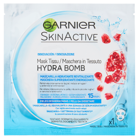 Garnier skinactive maschera in tessuto hydra bomb super idratante energizzante 1x32g