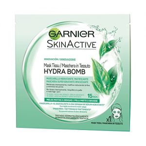 Garnier skinactive maschera in tessuto hydra bomb super idratante opacizzante 1x32g