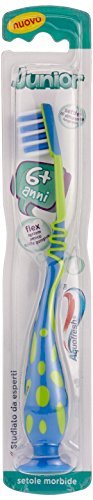 Aquafresh junior spazzolino 6+anni  setole morbide di differenza lunghezza gentili sulle gengive
