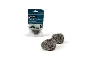 Perfetto paglietta inox in acciaio inossidabile tenace contro lo sporco per pentole e stoviglie brillanti 2pz